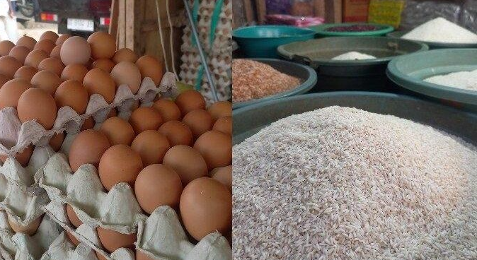Harga kebutuhan primer tergolong beras minyak serta telur